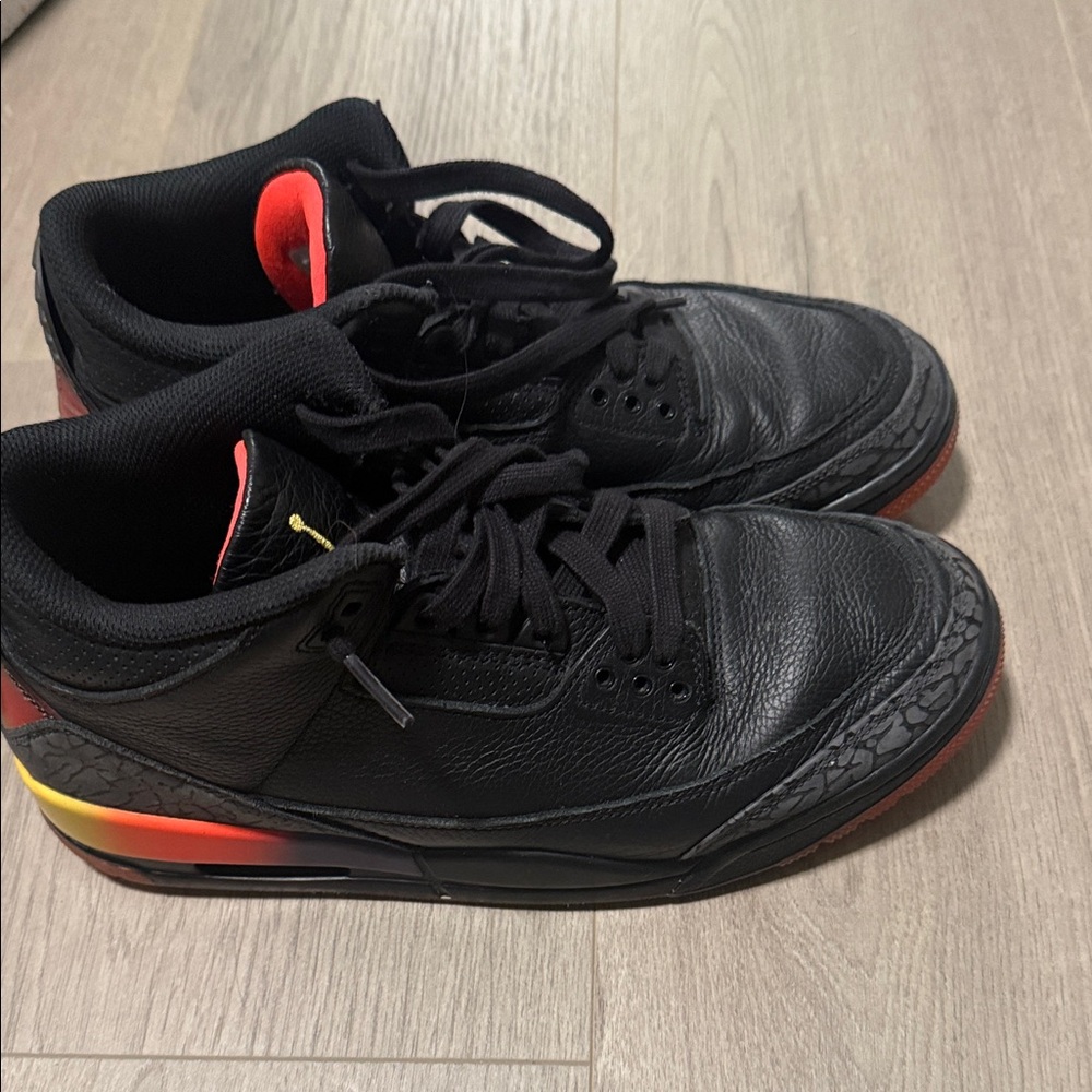 Jordan Black and Red Sneakers